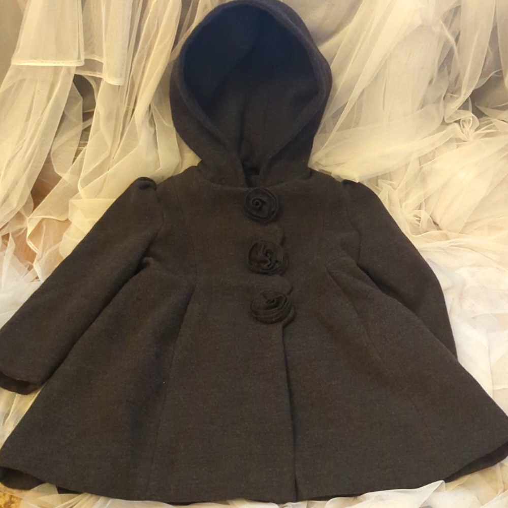 NWOT Rothschild girls charcoal gray coat size 4T